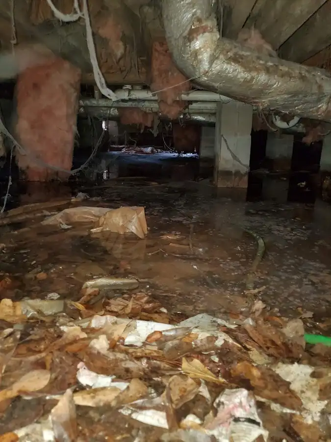 Crawl space flood assessment for Commercial Water Damage Restoration in Kimball