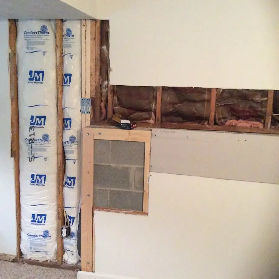 Wall insulation replacement during Structural Drying in Kimball